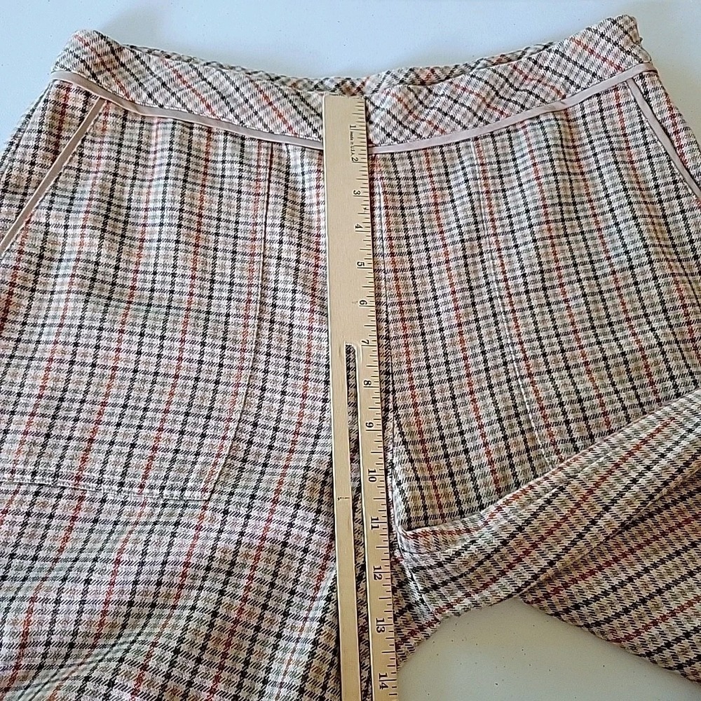 Sundance Brewster Plaid Wide Leg Trouser Pants High Rise Academia Classic Preppy - Picture 11 of 15